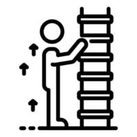 Take business ladder icon, outline style vector