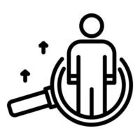 Office hr manager skill icon, outline style vector