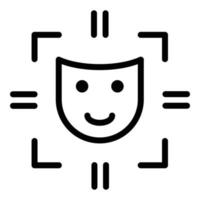 Life skill mask icon, outline style vector