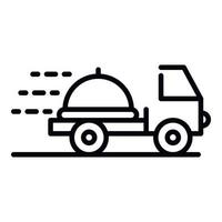 Restaurant delivery icon, outline style vector
