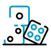 Dice cubes icon, outline style vector