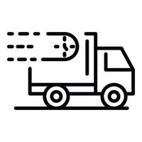 Fast food delivery icon, outline style vector