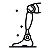 Mechanical leg icon, outline style vector