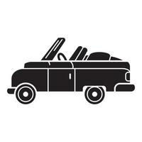 Rap retro car icon, simple style vector