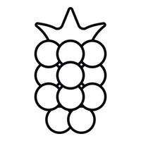 Garden raspberry icon, outline style vector