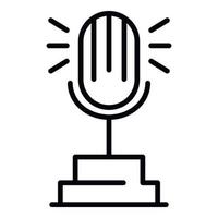 Microphone radio ester icon, outline style vector