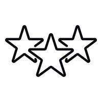 Three stars icon, outline style vector