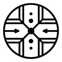 Alchemy cross icon, outline style vector