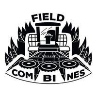 Field combines logo, simple style vector