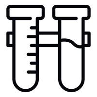 Measuring tubes icon, outline style vector