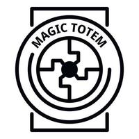 Magic totem icon, outline style vector