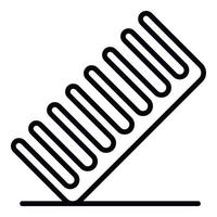 Pet comb icon, outline style vector