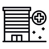 Medical center icon, outline style vector