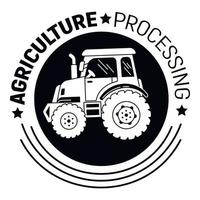 logotipo de procesamiento agrícola, estilo simple vector