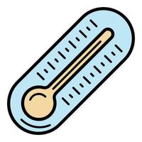 Outdoor thermometer icon color outline vector