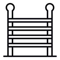 Wood ladder icon, outline style vector