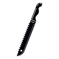 icono de cuchillo de sierra, estilo simple vector