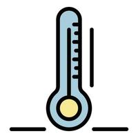 Thermometer smart home icon color outline vector