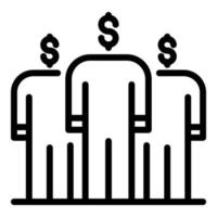 Finance group icon, outline style vector