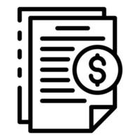 Crowdfunding contract icon, outline style vector