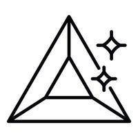 icono de joya triangular, estilo de esquema vector