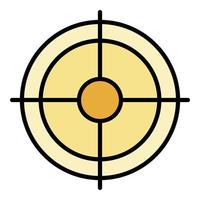 Shooting target icon color outline vector