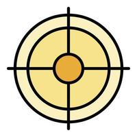 Shooting target icon color outline vector