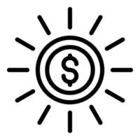 Money crowdfunding icon, outline style vector