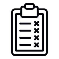 No mark checkboard icon, outline style vector