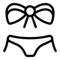 Sea swimsuit icon, outline style vector