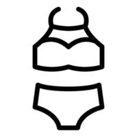 Bra swimsuit icon, outline style vector