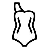 Textile swimsuit icon, outline style vector