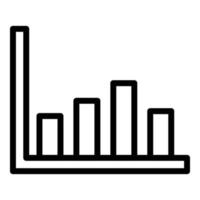 Graph bars icon, outline style vector