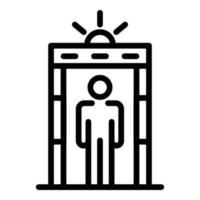 Scanner gate icon, outline style vector