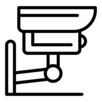 Security camera icon, outline style vector