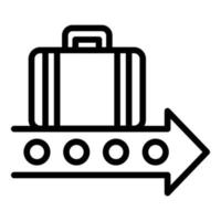 Travel bag line movement icon, outline style vector