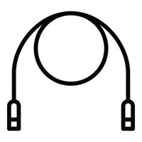 Jump rope icon, outline style vector