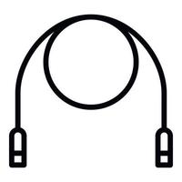 Jump rope icon, outline style vector