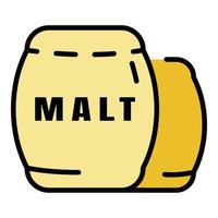 Whiskey malt icon color outline vector