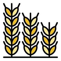 Wheat icon color outline vector