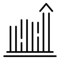 Success graph chart icon, outline style vector