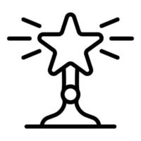 Star cup icon, outline style vector