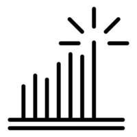 Data idea chart icon, outline style vector