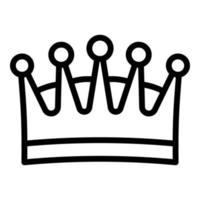 Crown prize icon, outline style vector