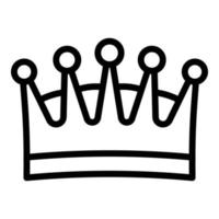 Crown prize icon, outline style vector