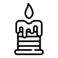 Wedding ceremony candle icon, outline style vector