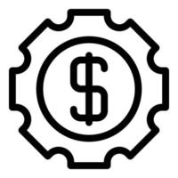 Conversion rate icon, outline style vector
