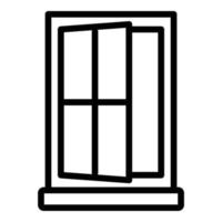 icono de ventana de oficina, estilo de esquema vector