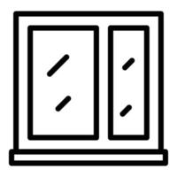 Clean window icon, outline style vector