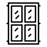 Facade window icon, outline style vector